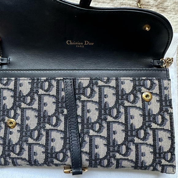 DIOR LONG SADDLE WALLET WITH CHAIN - Picture 7 of 11